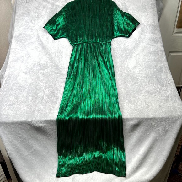 House of Harlow 1960 X Revolve Sabrina Dress Womens Medium Green Surplice Neck - Picture 2 of 16